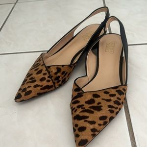 Gorgeous leather flats! Like New!!! Leopard